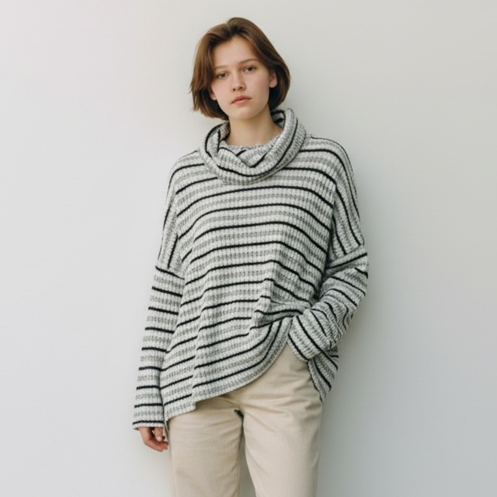 Saturday Sunday by Anthropologie Oversized High Low Cowl Neck Sweater